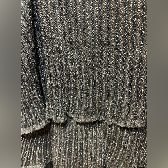 Armani exchange metallic peplum scalloped sweater top - Picture 4 of 5